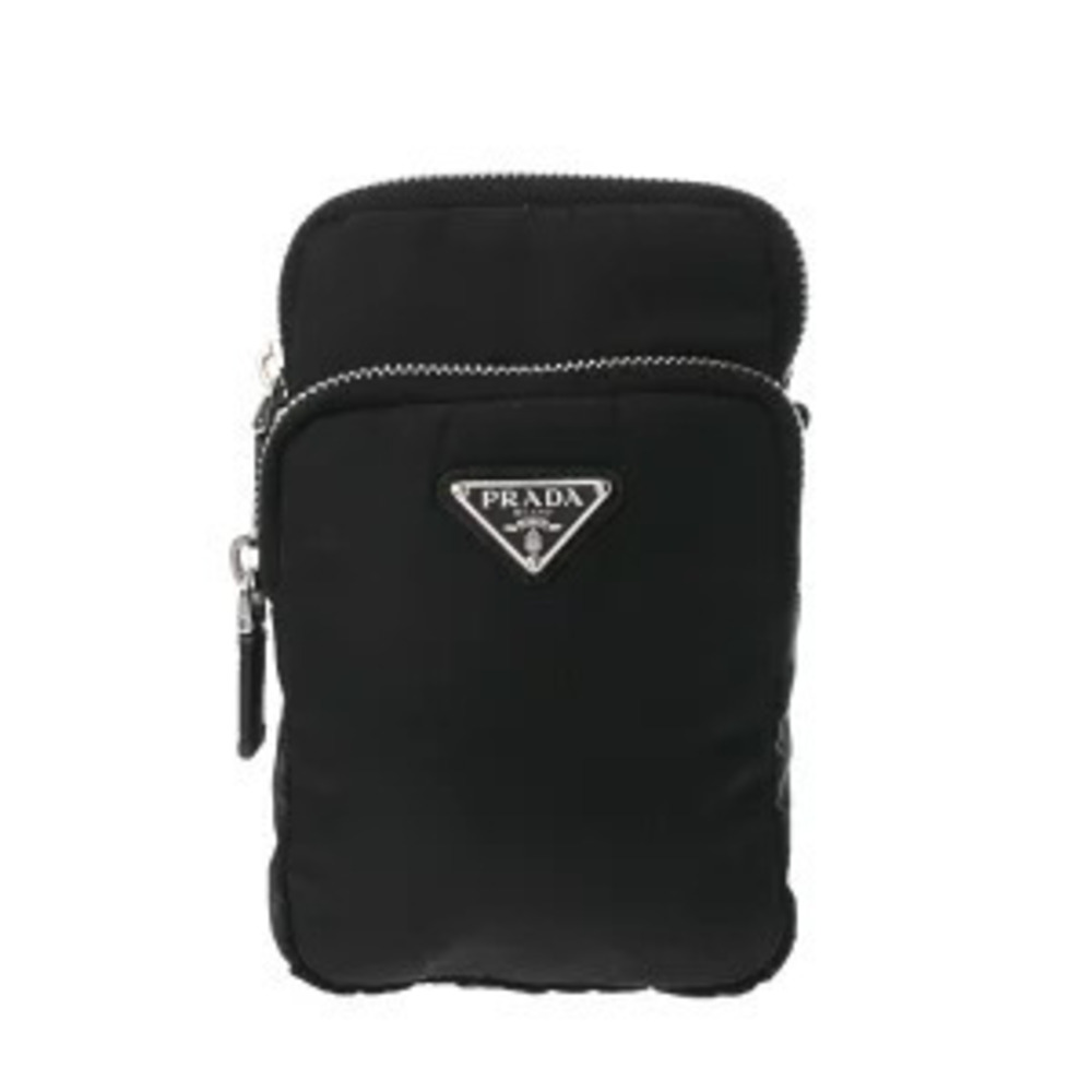 Prada Shoulder Pouch Clutch Black Re Bag